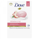 Dove White Peach & Rice Milk Rebalancing Beauty Bar – 3.75 oz (4 Bars)